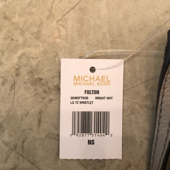 Michael Kors Fulton Wristlet- Bright White - Picture 2 of 7